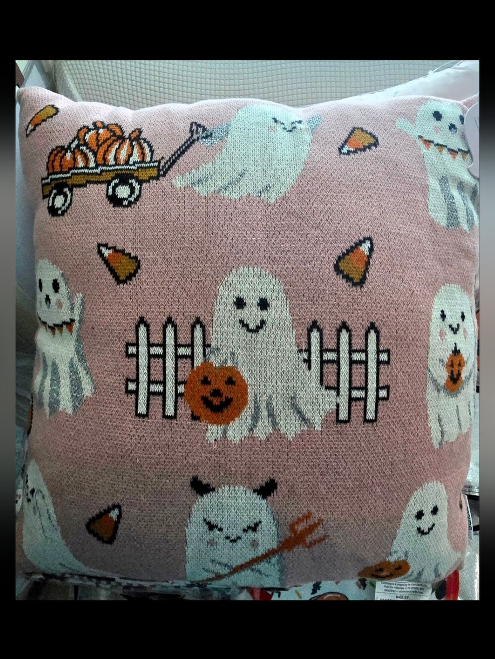 Goblin & Ghoul ghost pillow Pink
